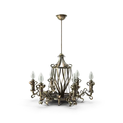 ﻿Chandelier Black﻿ (White-Gold)